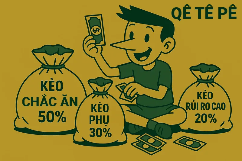 Quản lý vốn cược thông minh theo chiến thuật "gộp - chia"